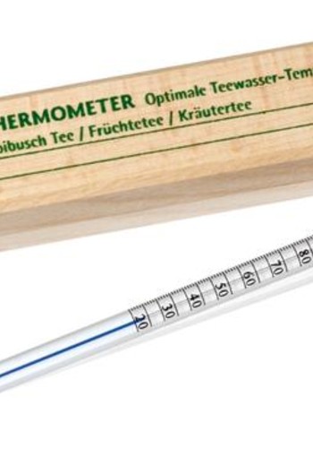 Agatha S Bester Theewater thermometer houten doos (1 Stuks)