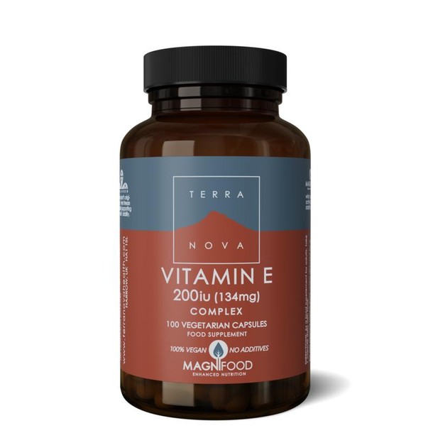 Terranova Vitamine E 200IU complex (100 Vegetarische capsules)