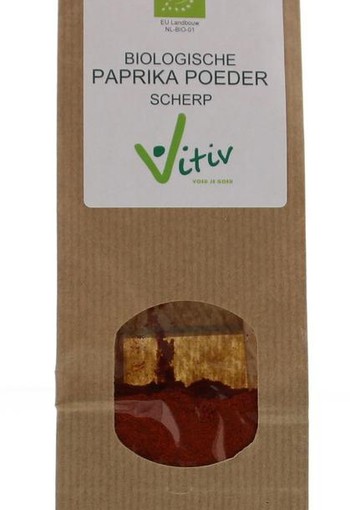 Vitiv Paprika poeder scherp bio (50 Gram)