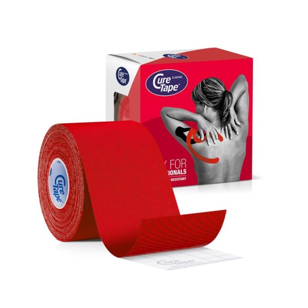 Cure Tape Kinesiotape rood 5cm x 5m (1 Stuks)