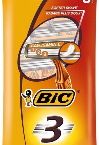 BIC 3 Sensitive pouch wegwerpscheermesjes (8 Stuks)