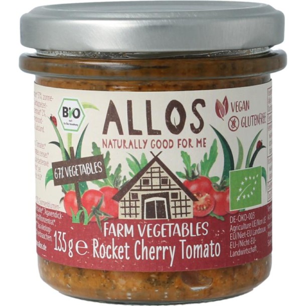 Allos Farm vegetables rucola & kerstomaat bio (135 Gram)