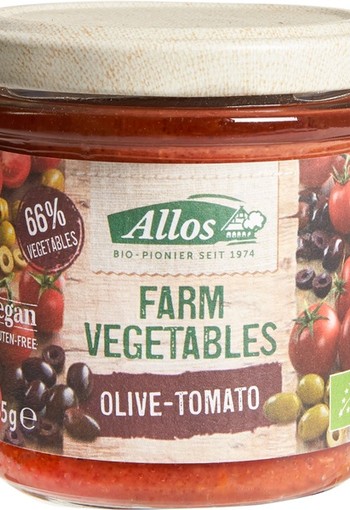 Allos Farm vegetables tomaat & olijf bio (135 Gram)