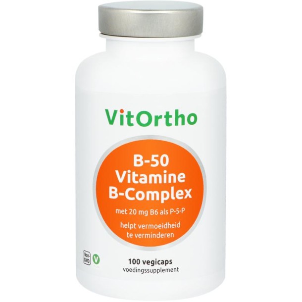 Vitortho B-50 Vitamine B-complex (100 Vegetarische capsules)
