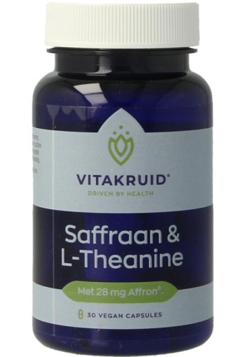 Vitakruid Saffraan 28mg (Affron) & L-Theanine (30 Vegetarische capsules)