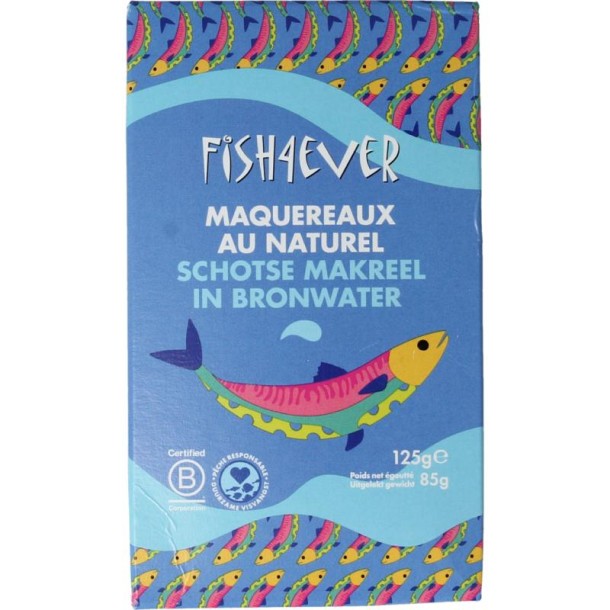 Fish 4 Ever Schotse makreel bronwater (125 Gram)