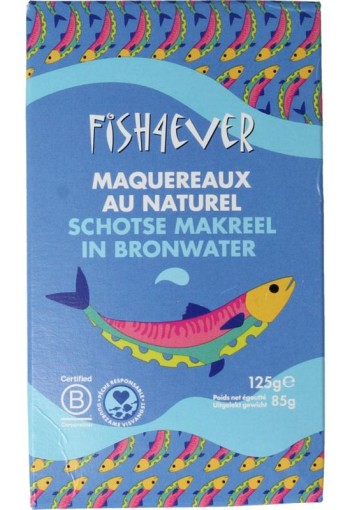 Fish 4 Ever Schotse makreel bronwater (125 Gram)