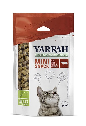 Yarrah Mini snack voor katten bio (50 Gram)
