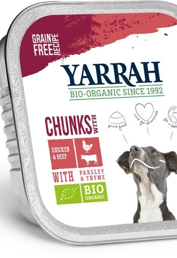 Yarrah Hondenvoer chunks met kip en rund bio (150 Gram)