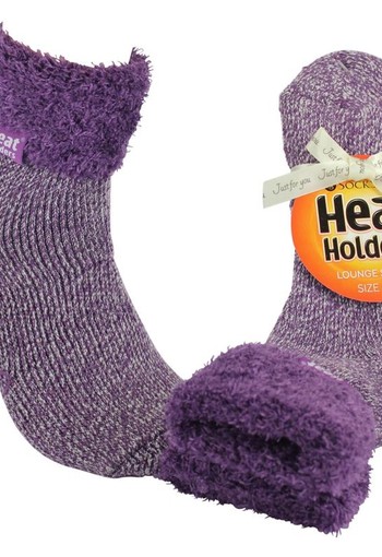 Heat Holders Ladies lounge socks maat 4-8 (37-42) lila mauve/c (1 Paar)