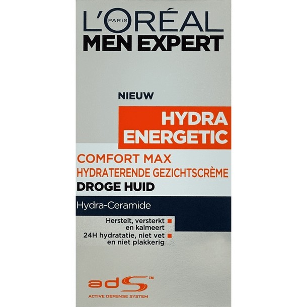L'Oréal Paris Men Expert Hydra Energetic Comfort Max Hydraterende Gezichtscrème 50 ml