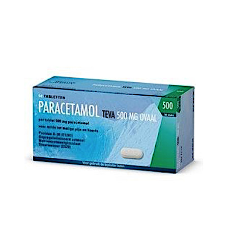Teva Paracetamol 500 mg ovaal (50 Tabletten)