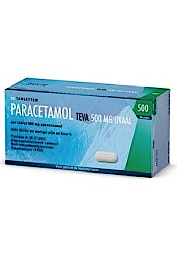 Teva Paracetamol 500 mg ovaal (50 Tabletten)