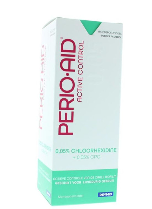 Perio Aid Active Control mondspoelmiddel 0.05% CHX (500 Milliliter)