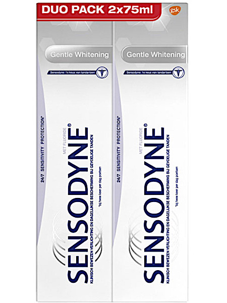 Sen­so­dy­ne Gent­le whi­te­ning duo tand­pas­ta  2 x 75 ml
