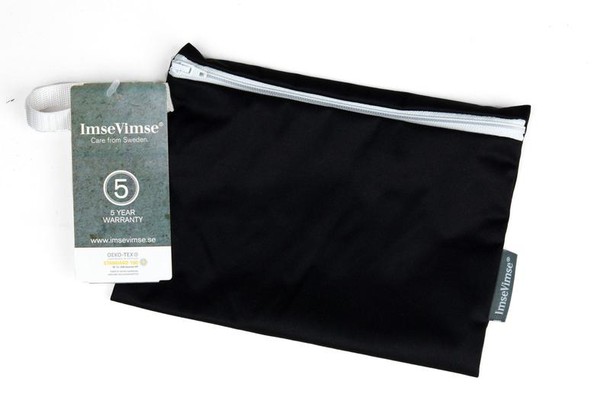 Imsevimse Wet bag reiszakje zwart wasbaar (1 Stuks)