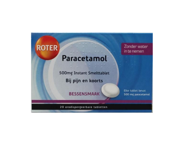 Roter Paracetamol 500 mg bessen (20 Tabletten)