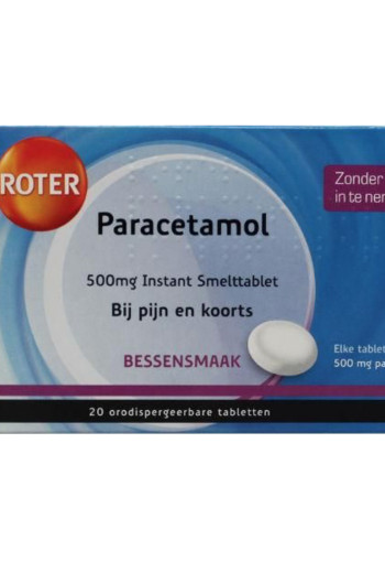 Roter Paracetamol 500 mg bessen (20 Tabletten)