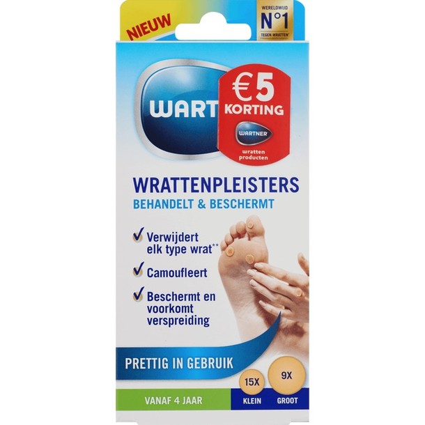 Wartner Wrattenpleisters 24 stuks