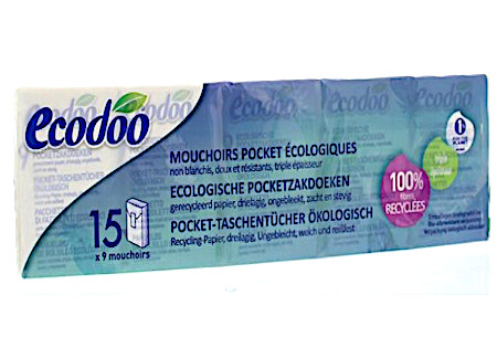 Ecodoo Tissues / zakdoekjes bio (15 Stuks)