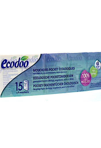 Ecodoo Tissues/zakdoekjes bio (15 Stuks)