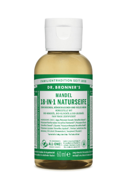 Dr Bronners Liquid soap amandel (60 Milliliter)