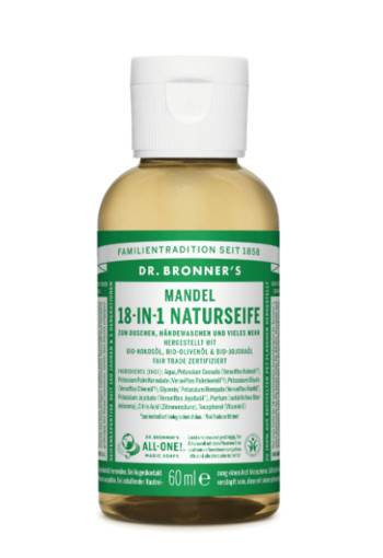 Dr Bronners Liquid soap amandel (60 Milliliter)