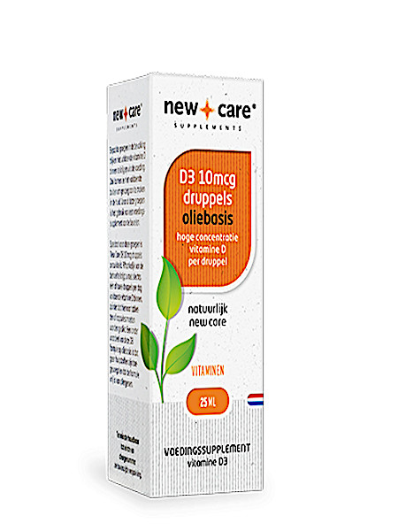 New Care D3 10mcg druppels hoge concentratie vitamine D per druppel Inhoud  25ml