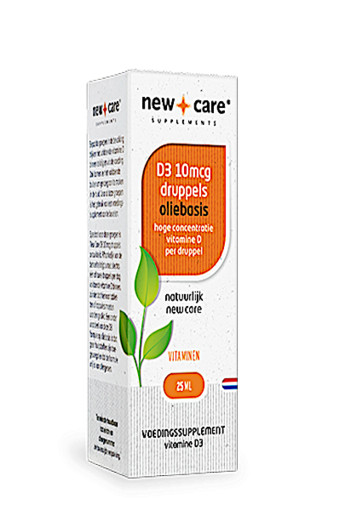 New Care D3 10mcg druppels hoge concentratie vitamine D per druppel Inhoud  25ml