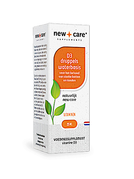 New Care D3 druppels waterbasis voor het behoud van sterke botten en tanden Inhoud  25ml