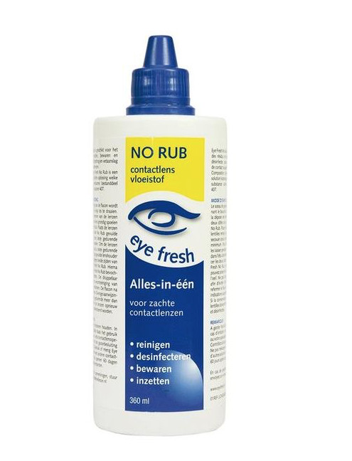 Eyefresh No rub alles-in-1 vloeistof voor zachte lenzen (360 Milliliter)