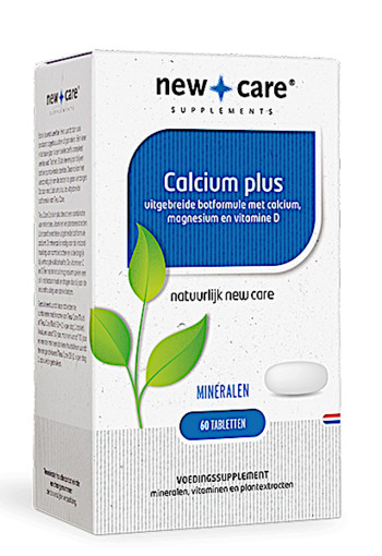 New Care Calcium plus uitgebreide botformule met calcium, magnesium en vitamine D Inhoud  60 tabletten