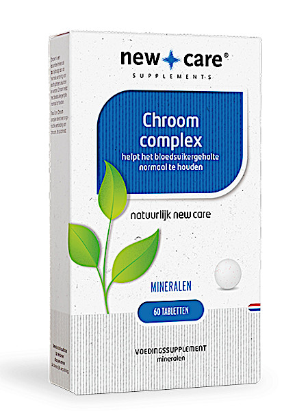 New Care Chroom complex helpt het bloedsuikergehalte normaal te houden Inhoud  60 tabletten