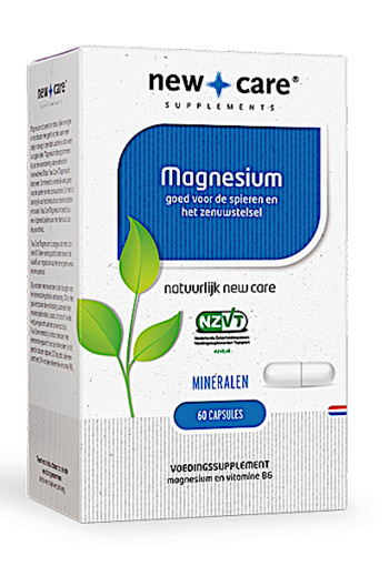 New Care Magnesium goed voor de spieren en het zenuwstelsel Inhoud  60 capsules
