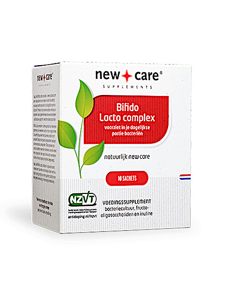 New Care Bifido Lacto complex voorziet in je dagelijkse portie bacteriën Inhoud  10 sachets