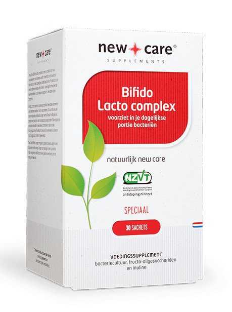 New Care Bifido Lacto complex voorziet in je dagelijkse portie bacteriën Inhoud  30 sachets