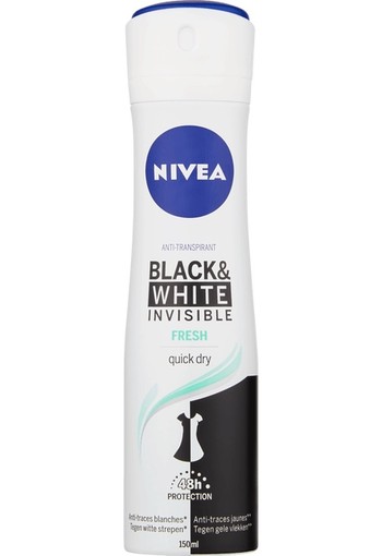 NIVEA Black & White Anti-Transpirant Spray 150 ml