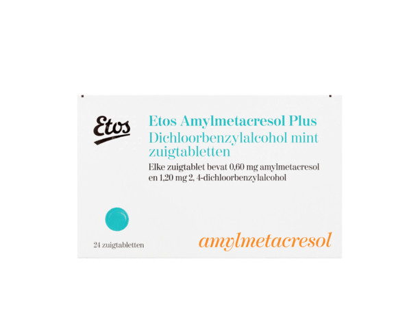 Etos Amylmetacresol Plus Dichloorbenzylalcohol Mint Zuigtabletten 24 stuks