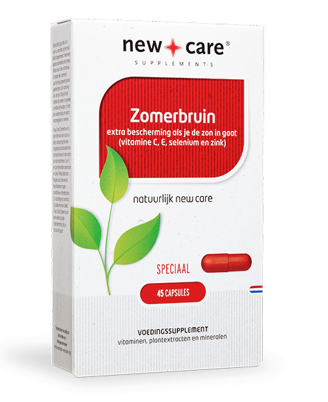 New Care Zomerbruin extra bescherming als je de zon in gaat (vitamine C, E, selenium en zink) Inhoud  45 capsules