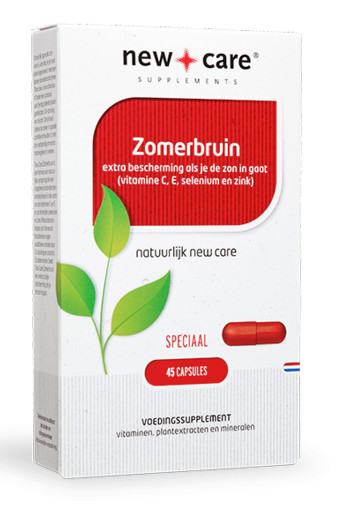 New Care Zomerbruin extra bescherming als je de zon in gaat (vitamine C, E, selenium en zink) Inhoud  45 capsules