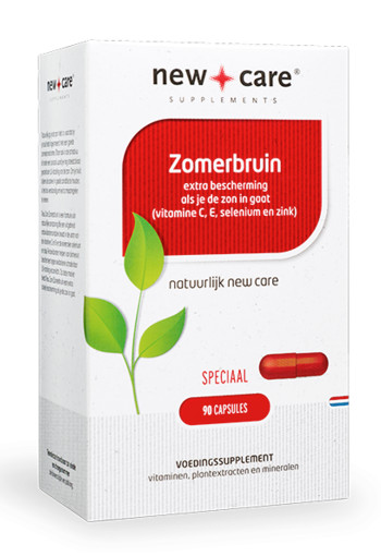 New Care Zomerbruin extra bescherming als je de zon in gaat (vitamine C, E, selenium en zink) Inhoud 90 capsules