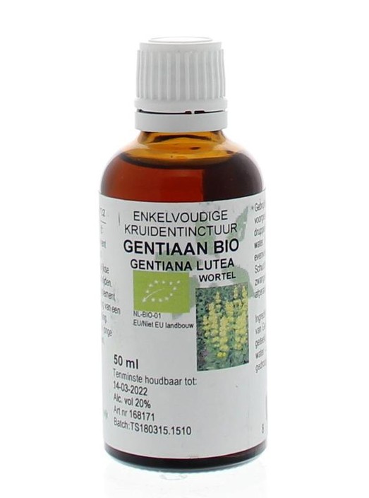 Cruydhof Gentiana lutea radix / gentiaan tinctuur bio (50 Milliliter)