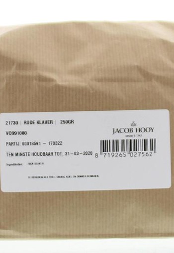 Jacob Hooy Rode klaver gesneden (250 Gram)