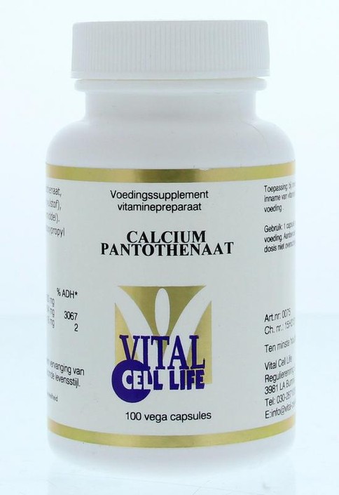 Vital Cell Life Vitamine B5 calciumpantothenaat 200mg (100 Capsules)