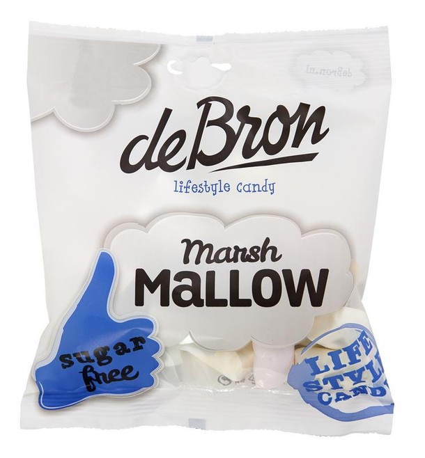 De Bron Marshmallows suikervrij (75 Gram)