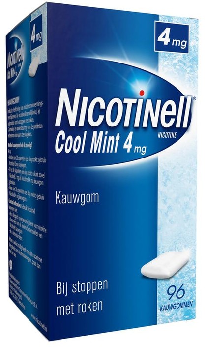 Nicotinell Kauwgom cool mint 4 mg (96 Stuks)