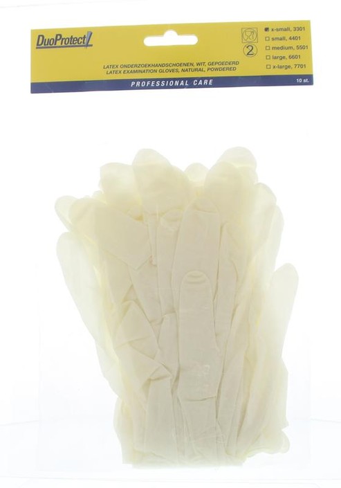 Duoprotect Handschoen latex XS (10 Stuks)