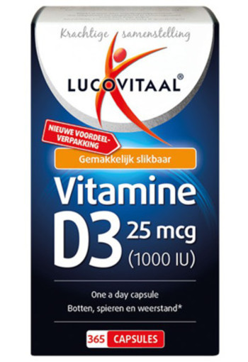 Lucovitaal Vitamine D3 25 Mcg 365ca