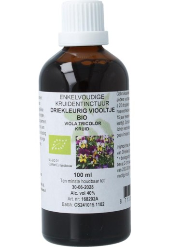 Cruydhof Viola tricolor herb / driekl viooltje tinctuur bio (100 Milliliter)