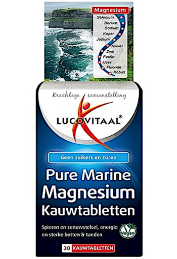 Lucovitaal Pure marine magnesium (30 kauwtabletten)